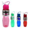 23 Oz. Plastic & Metal Water Bottle w/ Straw